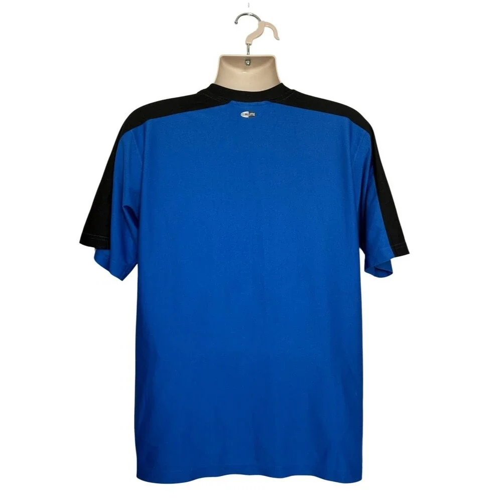 Vintage Y2K 2004 Adidas 3 Stripe Climalite Performance Jersey Blue Black White M